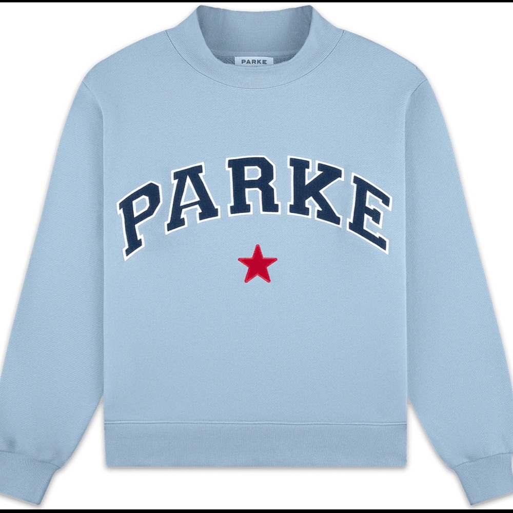 Parke Light Blue Sweatshirt with Red Star
